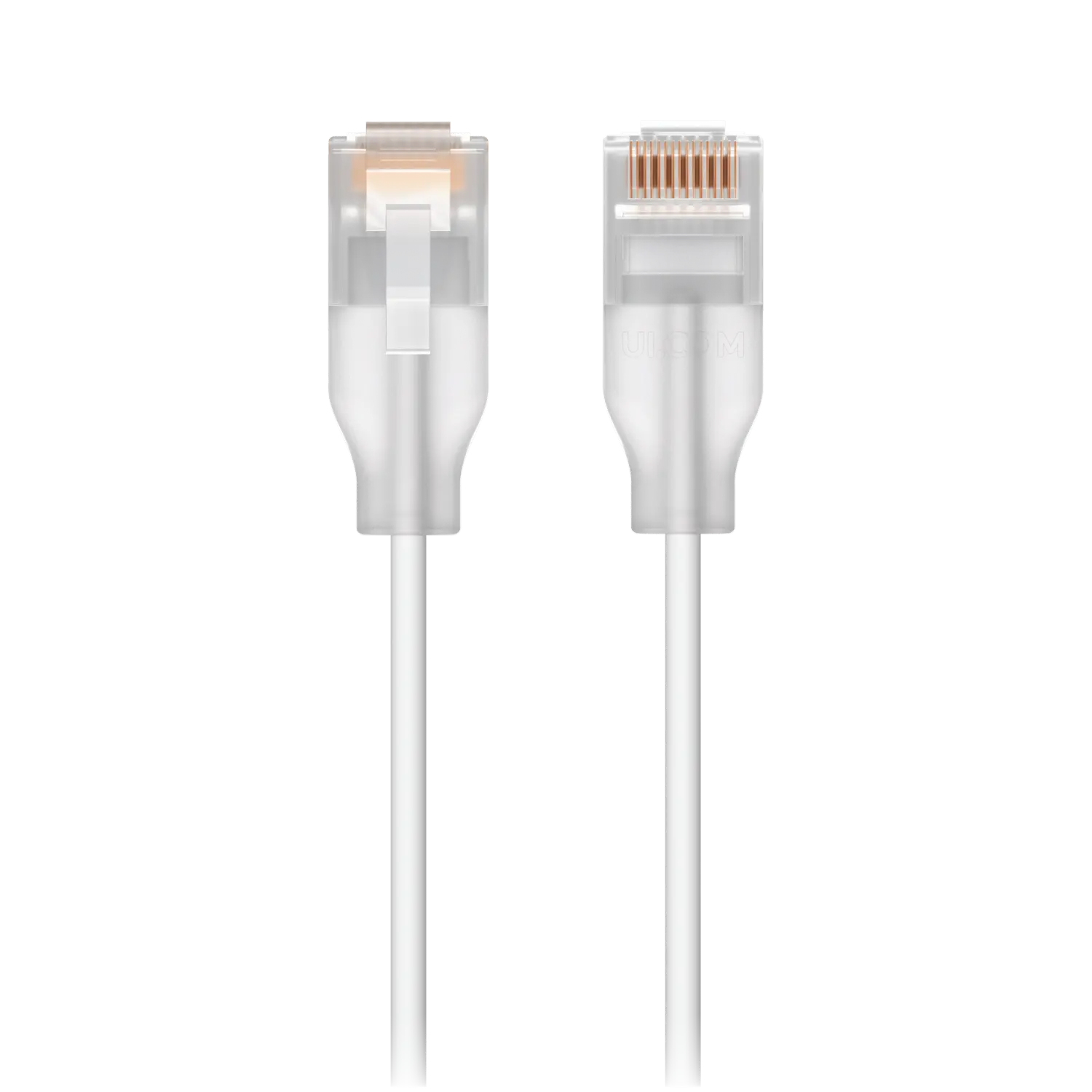 [UBT-UACC-Cable-Patch-EL-0.15M-W] Patch Cord Ubiquiti UniFi Etherlighting (UACC-Cable-Patch-EL-0.15M-W) — Cable de Red Nanodelgado Cat6 de 10 GbE con Conectores Translúcidos que Realzan el Efecto Etherlighting