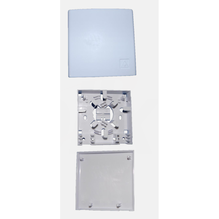 [CBL-OFP-7702AIW] Placa frontal de fibra óptica ABS para 2 puertos SC simplex o LC dúplex, color blanco, sin conectores