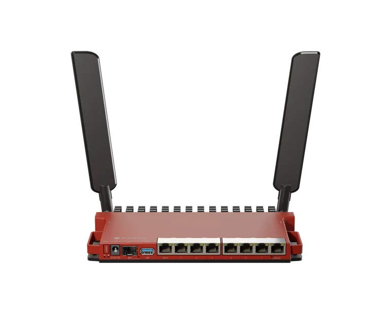 [MIK-L009UIGS-2HAXD-IN] Router MikroTik L009UiGS-2HaxD-IN con 2 nucleos de CPU, 800Mhz, RAM 512MB, 8 ptos 10/100/1000, 1 SFP 2.5G, Wi-Fi 6 2.4 GHz.