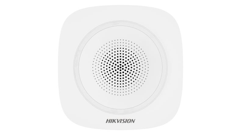 [HIK-DS-PS1-I-WB-Red] Sirena inalámbrica para línea AX PRO, tres tonos, tamper switch, 110dB. Marca Hikvision