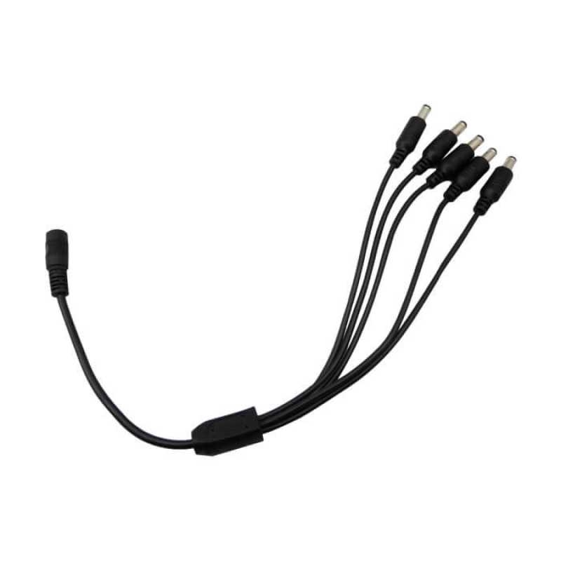 [IFL-DCF5M] Splitter DC, 1 hembra (jacks) a 5 machos (plug)