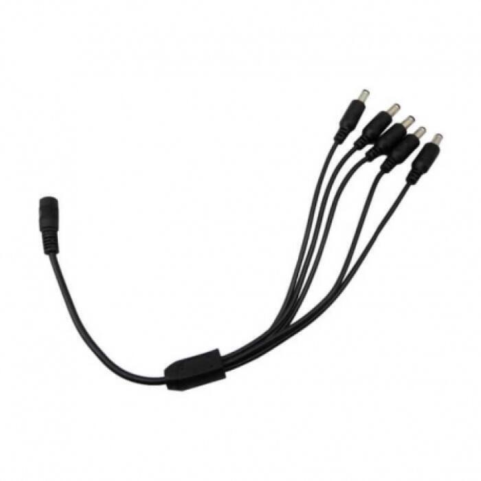 [IFL-ZK-F55A] Splitter DC, 1 hembra (jacks) a 5 machos (plug). Iflux