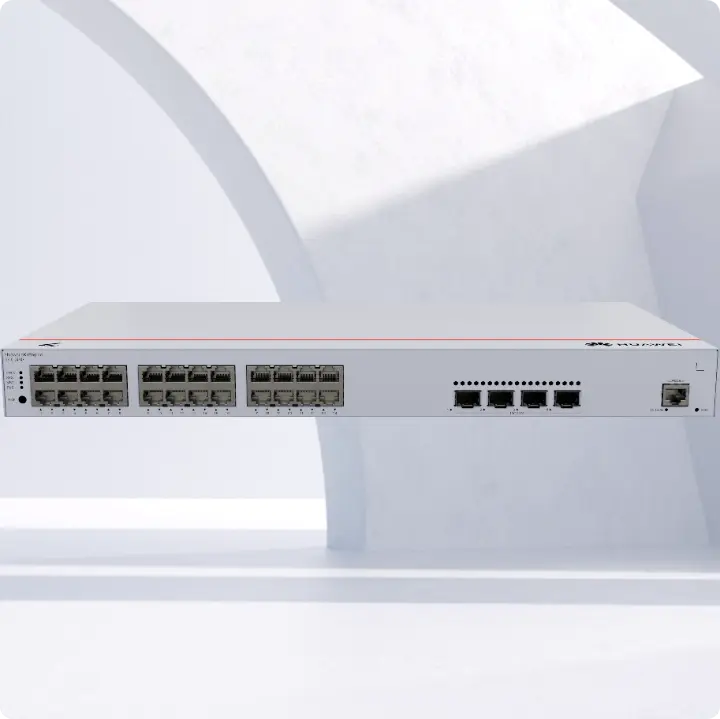[HWE-S310-24P4X] Switch 24 puertos 10/100/1000BASE-T, 4 puertos SFP+ 10GE | Alimentación CA | PoE+ | 96 Mpps | 128 Gbit/s