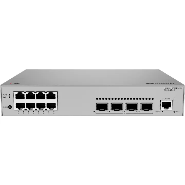 [HWE-S220-8T4S] Switch 8 Puertos 10/100/1000BASE-T + 4×SFP GE – 18 Mpps - 98012551