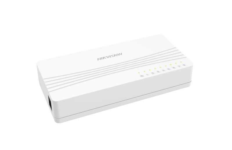 [HIK-DS-3E0108D-E] Switch 8 puertos 8 x 10/100 Mbps, MAC address auto-learning and aging. Marca Hikvision