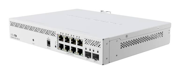 [MIK-CSS610-8P-2S+IN] Switch Administrable con 2p 10G SFP+ y 8 puertos Gigabit que soportan PoE-out 802.3af/at. Mikrotik