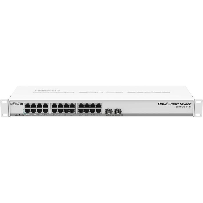 [MIK-CSS326-24G-2S+RM] Switch Cloud Smart Switch, 24 puertos Gigabit, 2 puertos SFP+ SwitchOS. Mikrotik