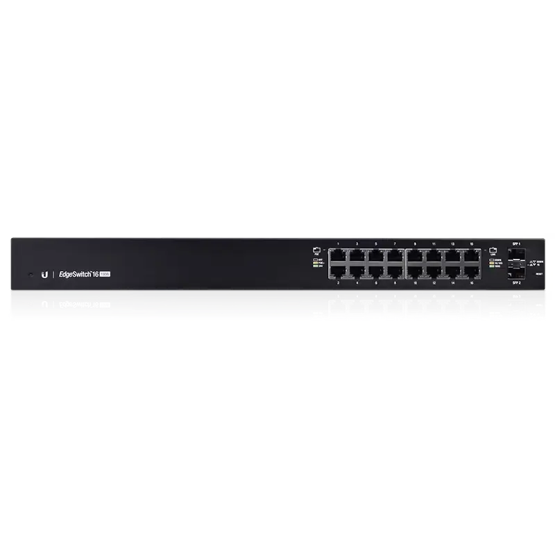 [UBT-ES-16-150W] Switch Administrado Ubiquiti EdgeSwitch 16 (ES-16-150W) — Switch Gigabit L2/L3 de 16 Puertos PoE+ con 2 SFP, 150W de Presupuesto PoE y 18 Gbps de Throughput