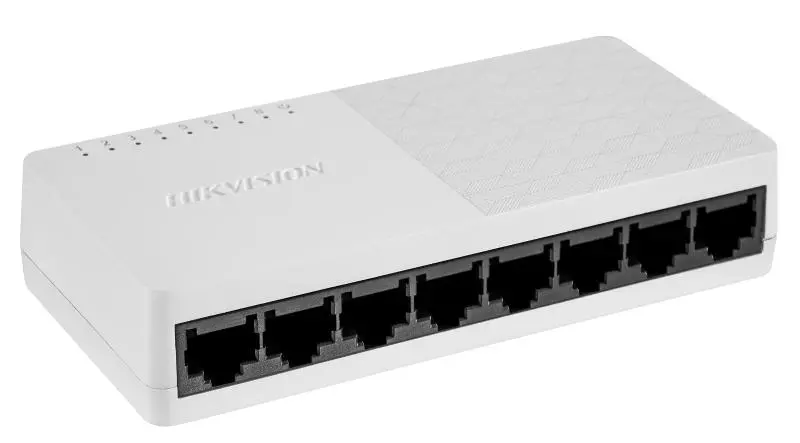 [HIK-DS-3E0508D-O] Switch Gigabit No Administrable de Escritorio de 8 Puertos 10/100/1000 Mbps, Diseñado para hogar, escuela y oficina