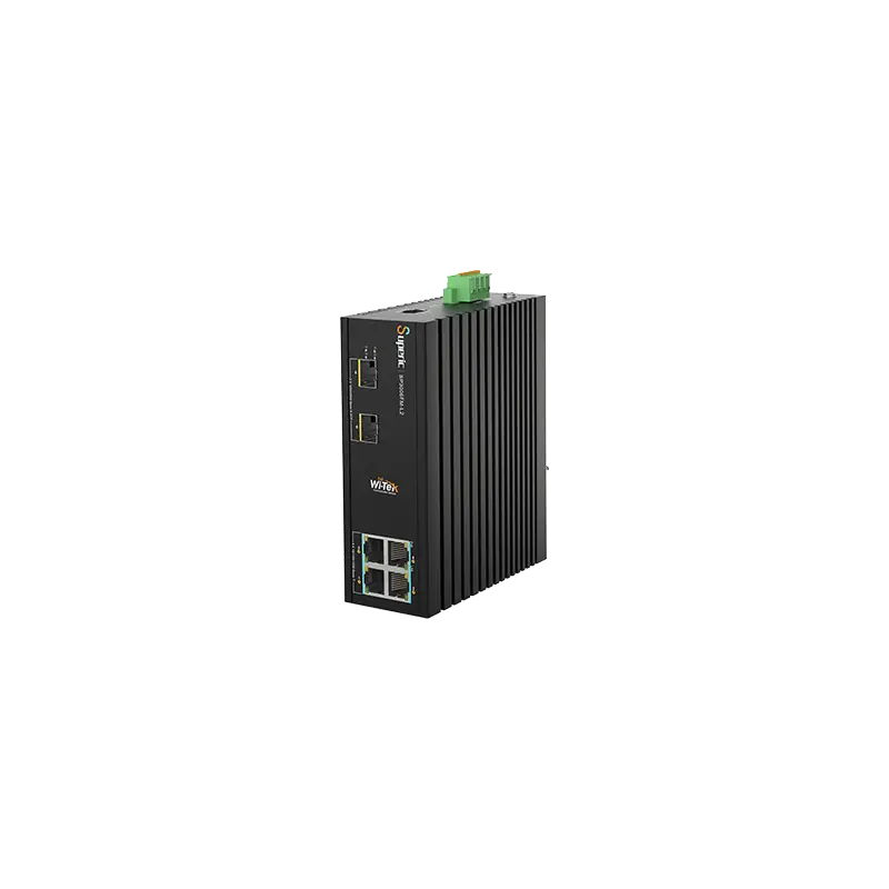 Switch industrial Wi-Tek L2 de 4 puertos PoE Gigabit con 2 SFP