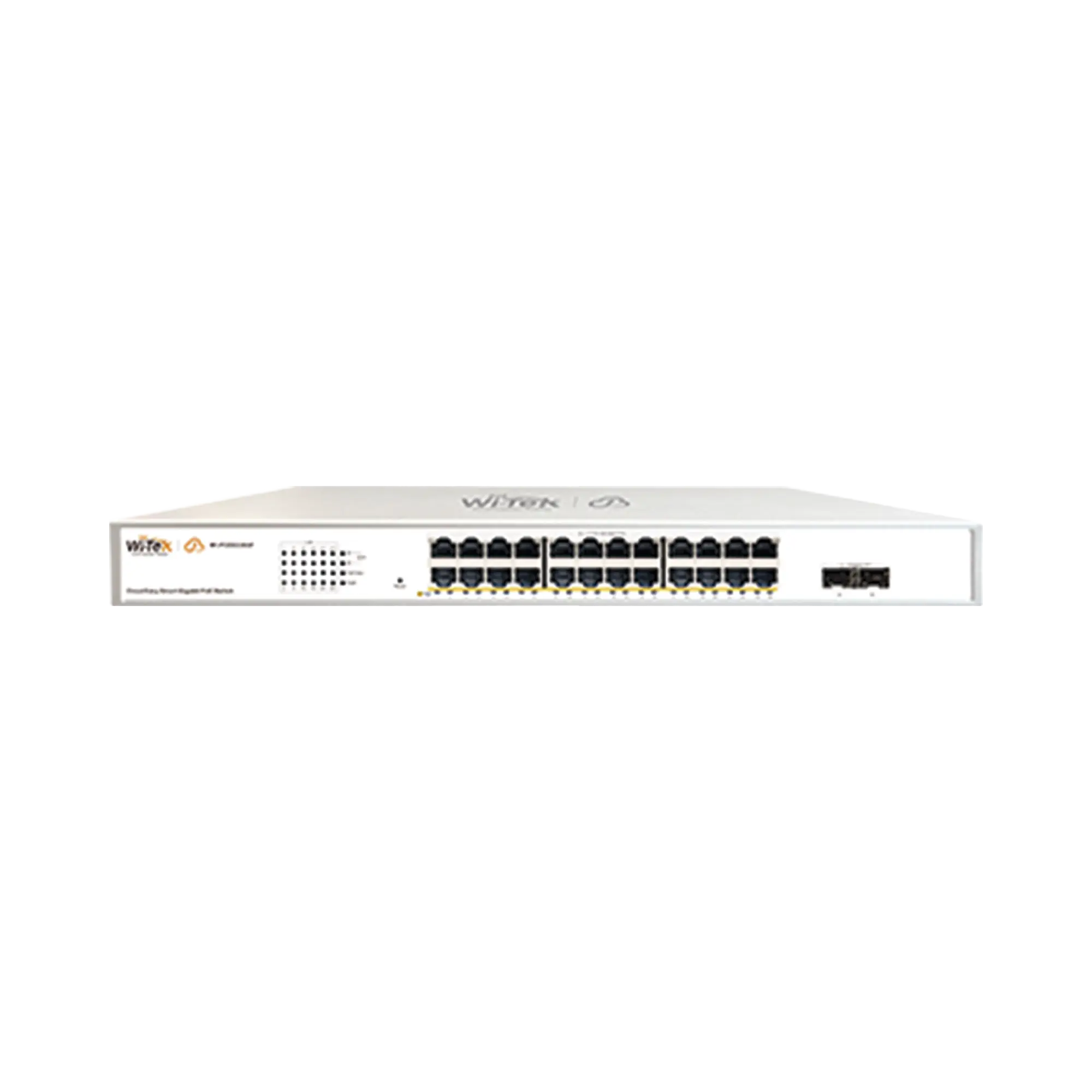 [WIT-WI-PMS326GF] Switch Wi-Tek WI-PMS326GF 24 puertos Gigabit PoE+ 2 Slot SFP 1 Gb. Gestión SNMP v1/v2c/v3 Layer 2 control de agregación de enlaces (LACP) Los modos gestionados WEB/CLI, SNMP. Wi-Tek