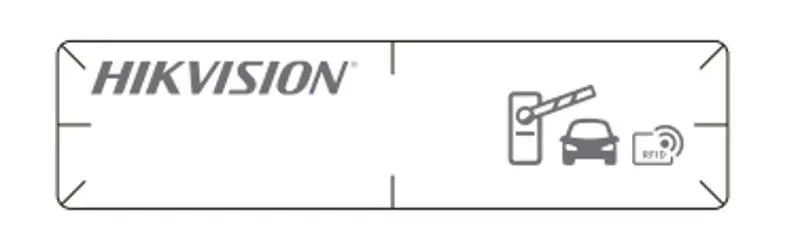 Tag adherible EPC Gen 2 para parabrisas, compatible Hikvision