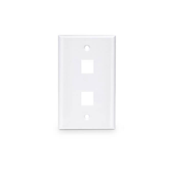[CBL-AFP-01W-2] Tapa de 1 gang, 2P RJ, color blanco, plain, head screws.