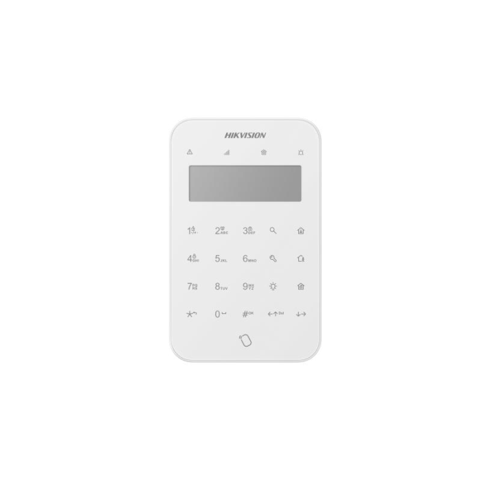 [HIK-DS-PK1-LT-WB] Teclado Inalámbrico con Pantalla LCD para Armado y Desarmado, Funciones de Automatización para control de Relevadores