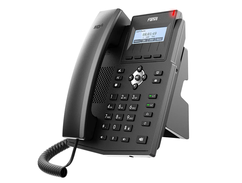 [FAN-X1SP] Teléfono IP Empresarial Fanvil 2 Líneas SIP con LCD, PoE y Doble Puerto 10/100 Mbps – Opus