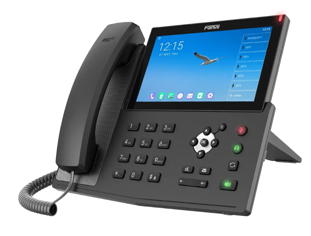 [FAN-X7A] Teléfono IP empresarial Android 9.0, 20 líneas 20 líneas SIP POE-Compatible con cámara CM60 USB. Fanvil