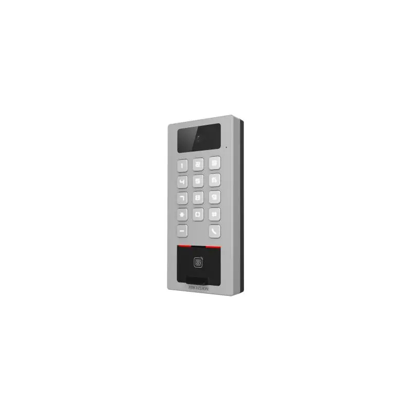[HIK-DS-K1T502DBFWX-C] Terminal de Control de Acceso IP65/IK09 con Tarjeta, Huella, PIN y Videoportero SIP – MicroSD hasta 256 GB