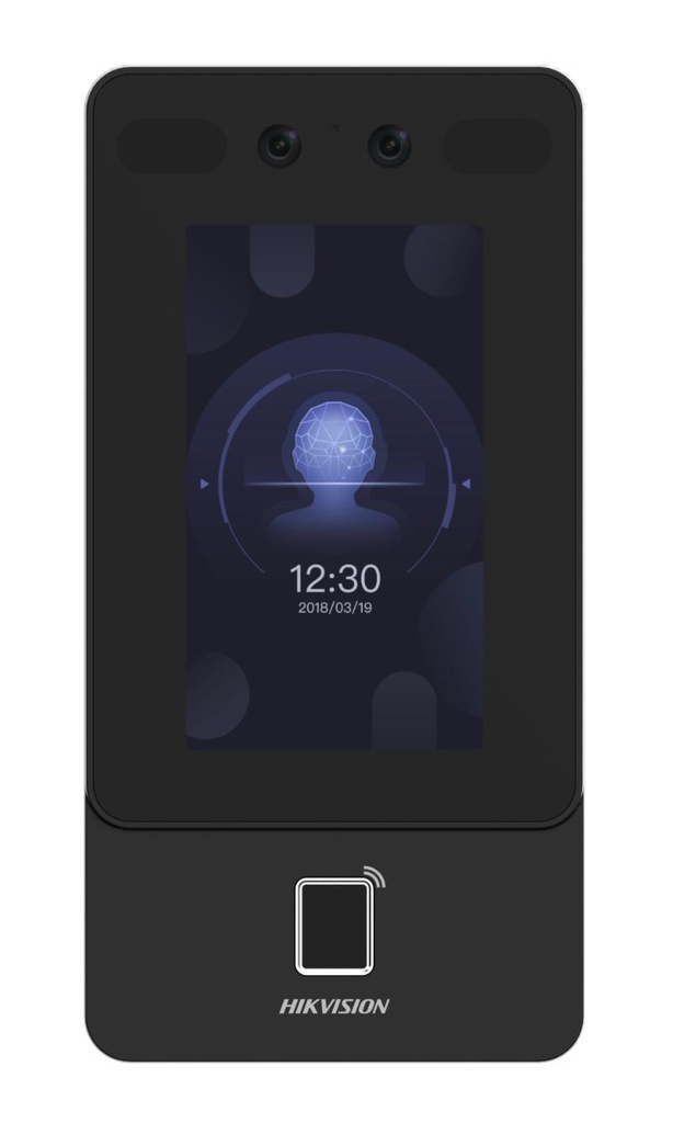 [HIK-DS-K1T342MFWX-E1] Terminal facial 2MP con 1500 rostros, 3000 huellas y pantalla 4.3” PoE