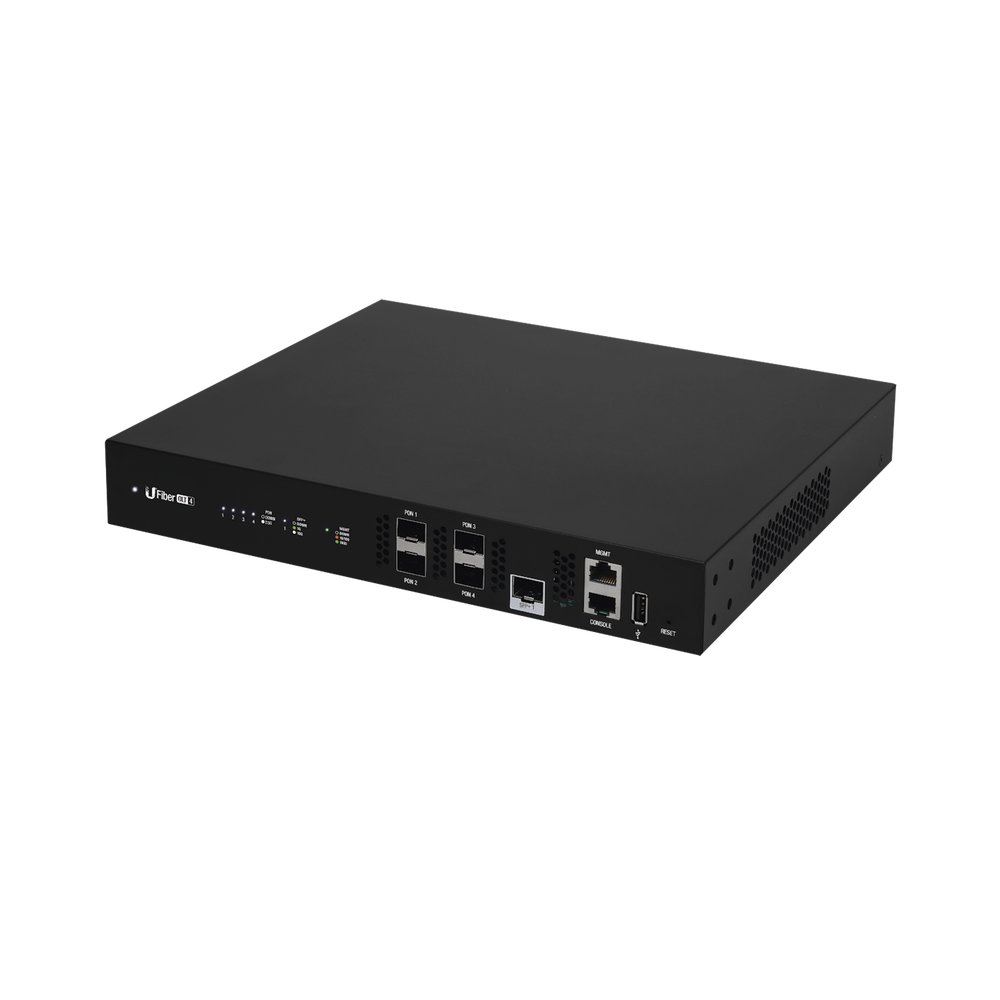 [UBT-UF-OLT-4] OLT GPON Ubiquiti UFiber OLT 4 (UF-OLT-4) — Terminal de Línea Óptica de 4 Puertos GPON + SFP+ 10G para hasta 512 ONUs con Gestión UISP