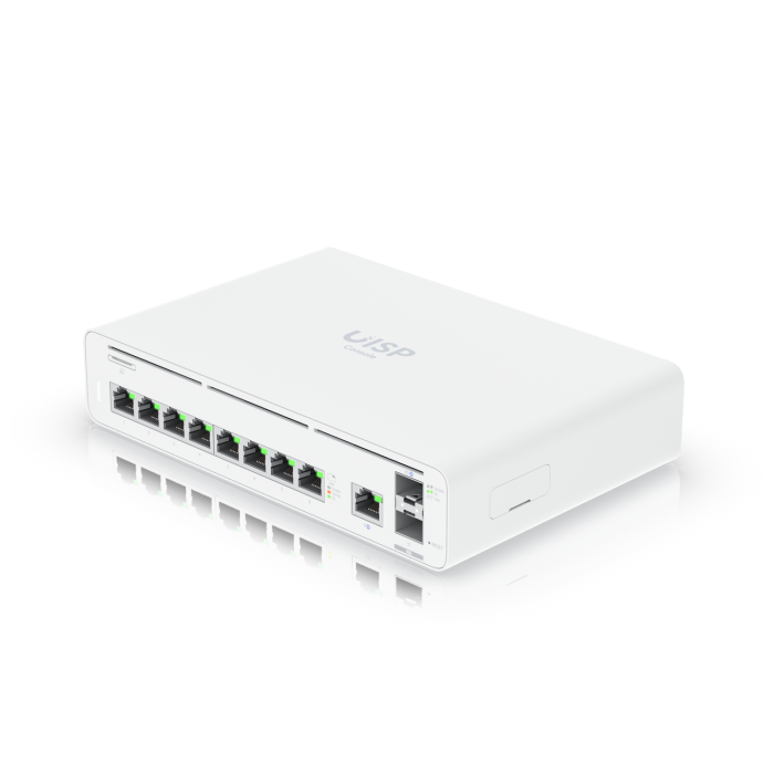 [UBT-UISP-CONSOLE] UISP Console UISP-CONSOLE — Gateway y Host UISP con switch 8 GbE, doble uplink 10G SFP+ y NAT hasta 8,5 Gbps para MicroPoP y redes WISP