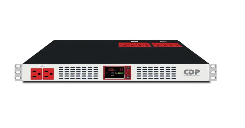 UPS 1500VA / 1000W de rack de 1U tecnología LiPo4-40C, onda senoidal interactiva, Pantalla LED multifuncional, (8) tomas NEMA 5-15R, ventiladores