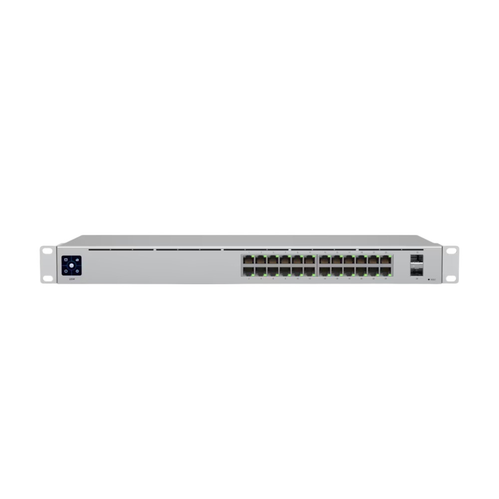 [UBT-USW-24] UniFi Switch Standard 24 | Layer 2 · 24 Puertos GbE + 2 SFP · 52 Gbps · Pantalla LCM Táctil · Sin Ventilador