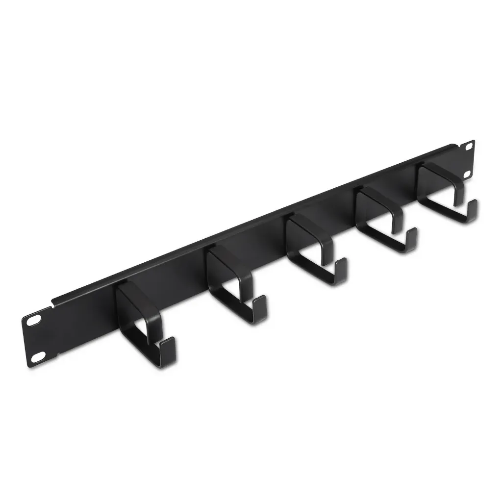 [IFL-IFT-HCM-1UR] Organizador de cable horizontal metálico 1U con anillos. Iflux