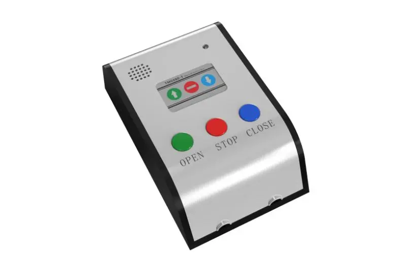 Controlador de tres botones para puertas de barreras