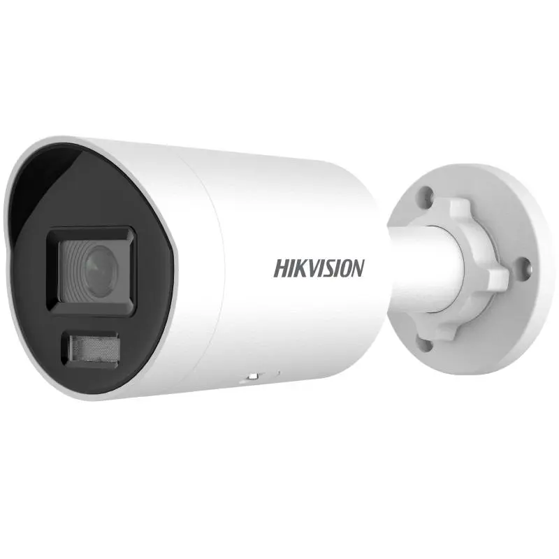Cámara IP, Bullet, Luz Hibrida y ColorVu, 6 MP, lente 2.8mm, 40 mts IR, Micrófono incorporado, H.265+, Acúsense Humano y vehículo, Ip67, PoE, Micro SD, Captura Facial.