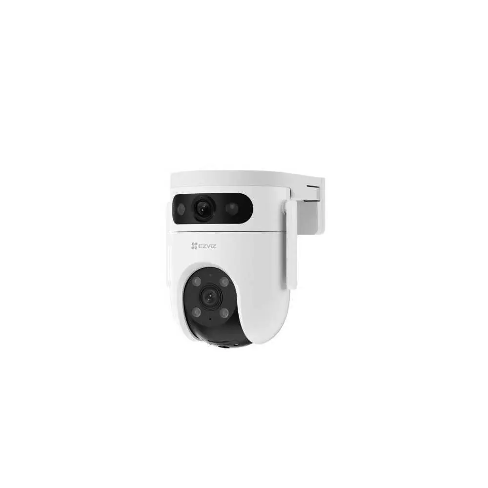 Cámara Wifi, con doble lente, 2k, seguimiento inteligente, modo patrulla, sirena y luz estroboscópica, audio bidireccional, Wifi 6 doble banda, h.265, MicroSD