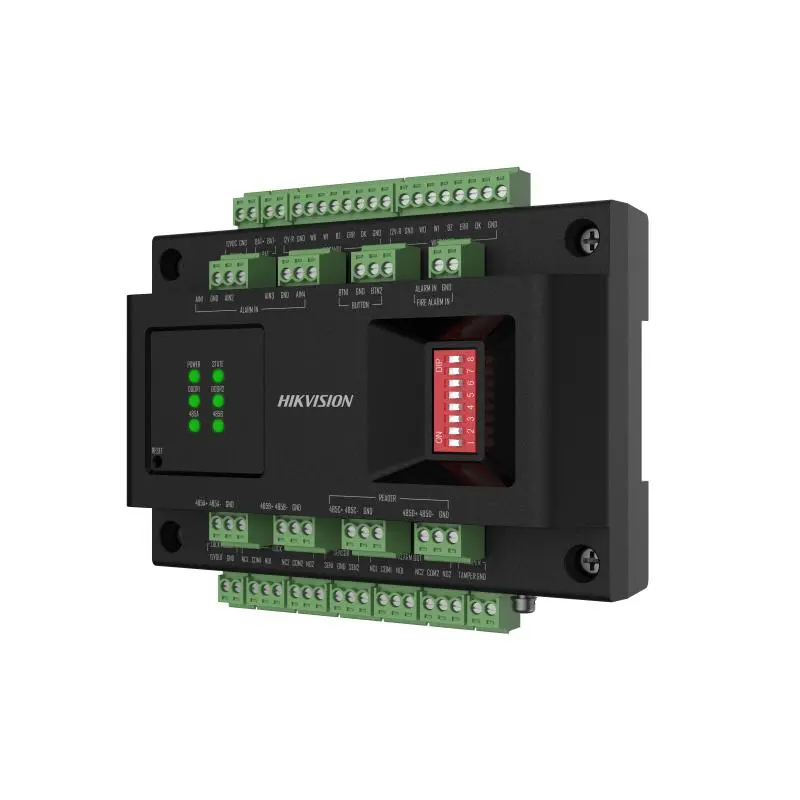 Expansor de 2 Puertas para Paneles de Control de Acceso DS-K27 Series, Comunicación RS-485, 4 Entradas y 2 Salidas Auxiliares
