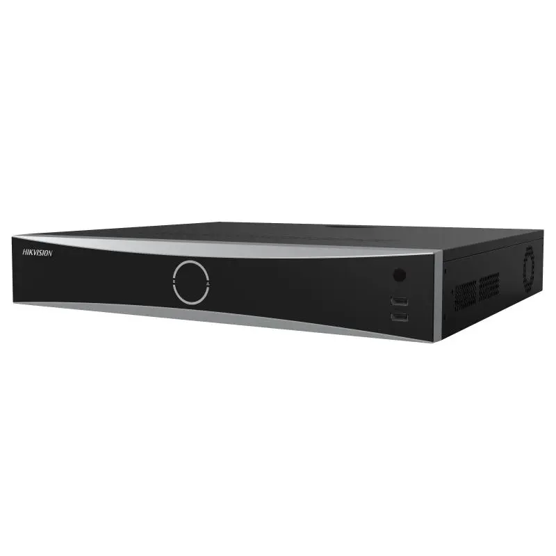 NVR 16 canales IP, AcuSense (Evita Falsas Alarmas), Reconocimiento Facial, 4 Bahías de Disco Duro, HDMI en 4K, Alarmas I/O