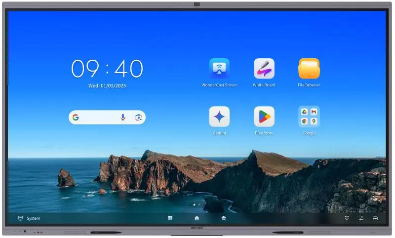 Pantalla interactiva 4K de 75", video conferencia, Android 14, Certificación EDLA, NFC, Bluetooth, bocinas integradas, inteligencia artificial 