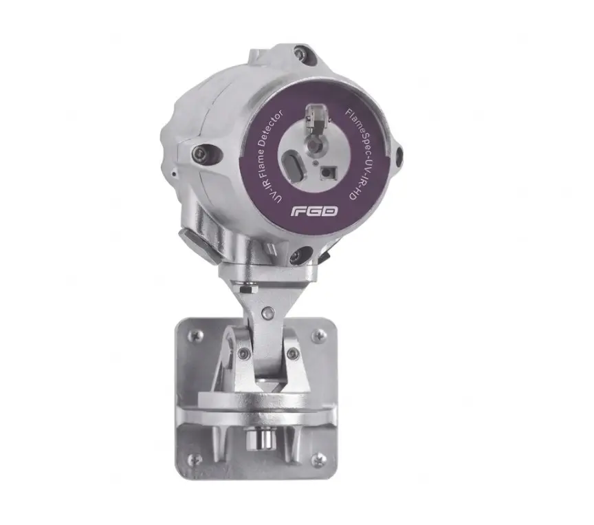 Sensor de llama Infrarroja y Ultravioleta, ati flasas alarmas. Velocidad de respuesta en milisegunods. Cubierta de acero inoxidable UV/IR 3/4 NPT, montaje tilt. 84-3211-1100-20. Macurco