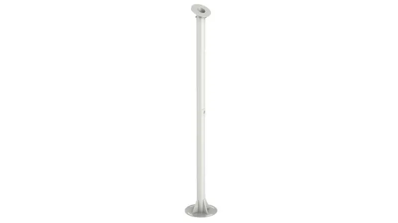 Soporte de columna para interiores o exteriores, con salida de cable, color blanco
