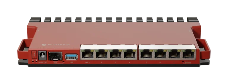 Router L009iGSRM con 2 nucleos de CPU, 800Mhz, RAM 512MB, 8 ptos 10/100/1000, 1 SFP 2.5G para montaje en Rack