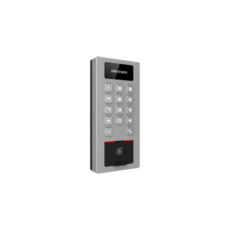 [HIK-DS-K1T502DBFWX] Terminal de Control de Acceso IP65/IK09 con Tarjeta, Huella, PIN – MicroSD hasta 256 GB, Hik-Connect, Intercomunicación mediante protocolo SIP, Admite el modo AP
