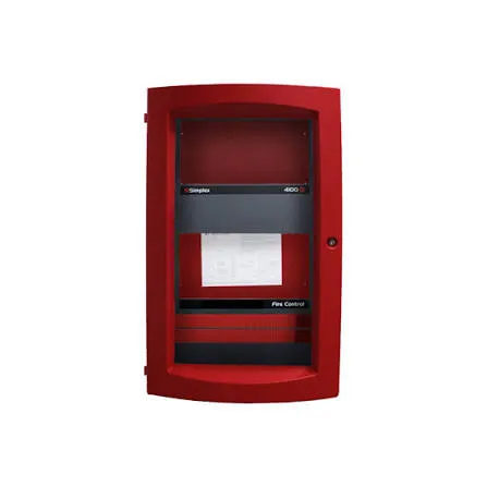 [SPL-2975-9442] Gabinete de dos bahías para panel, color rojo. Simplex