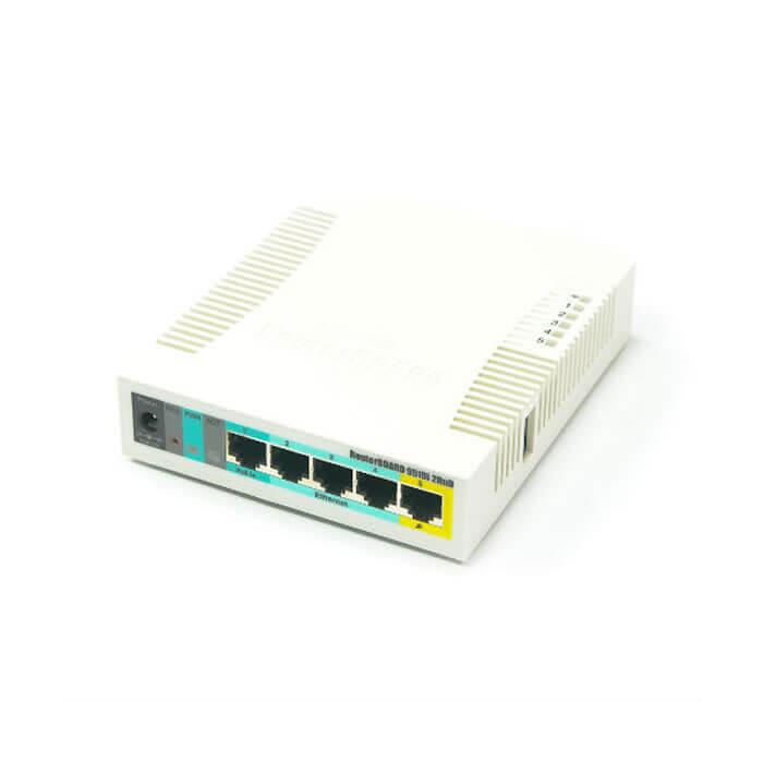 [MIK-RB951UI-2HND] Router punto de acceso inalámbrico RouterBoard con 600Mhz CPU, 128MB RAM, 5x LAN, built-in. Mikrokit