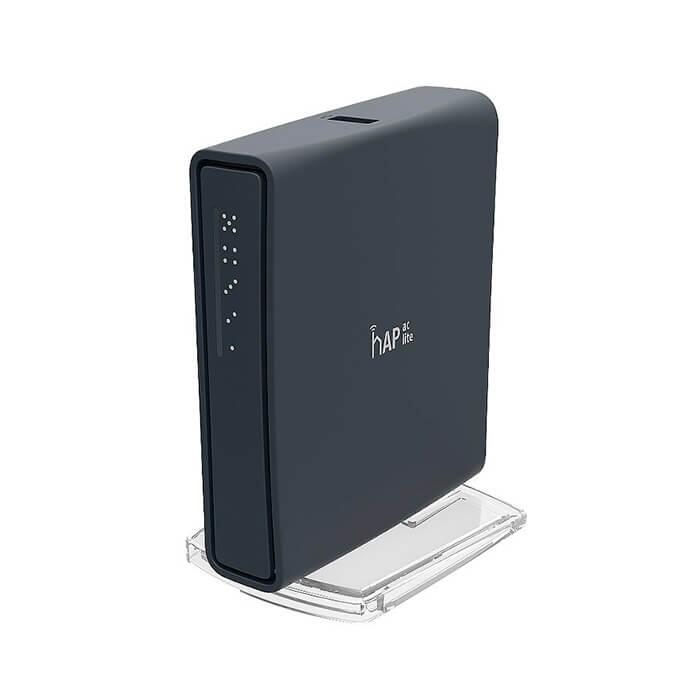 [MIK-RB952UI-5AC2ND-TC] RouterOS hAP ac lite Tower, 5 Puertos Fast Ethernet, WiFi Doble Banda 802.11ac, Base tipo Torre. Mikrotik.