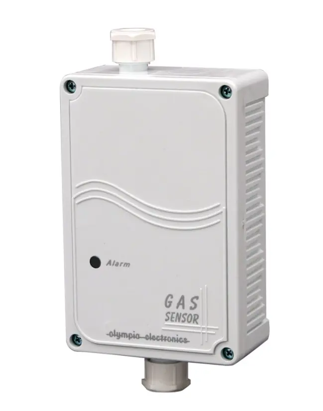 [OTR-BS-685] Sensor de Gas-LP Olympia BS-685. Este detector es resistente al agua con certificación IP65 y opera en un rango de voltaje de 10-30 V DC/AC. Incluye LED de alerta. Dimensiones 150x85x43 mm. Cobertura de 16 m². Cumple con las normativas CE y EN54.