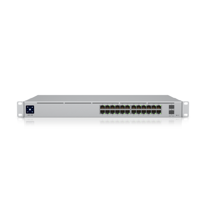 [UBT-USW-PRO-24-POE] UniFi Switch Pro 24 PoE USW-PRO-24-POE — Switch capa 3 de 24 puertos GbE con PoE++ (60W), (2) uplinks 10G SFP+, 400W de presupuesto PoE, perfiles Pro AV y entrada para USP-RPS