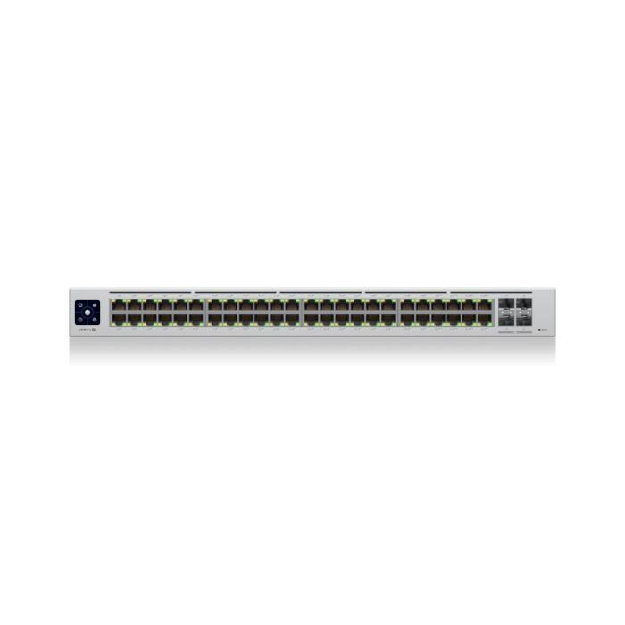 [UBT-USW-PRO-48-POE] UniFi Switch Pro 48 PoE USW-PRO-48-POE — Switch capa 3 de 48 puertos GbE con PoE++ (60W), (4) uplinks 10G SFP+, 600W de presupuesto PoE, perfiles Pro AV y entrada para USP-RPS