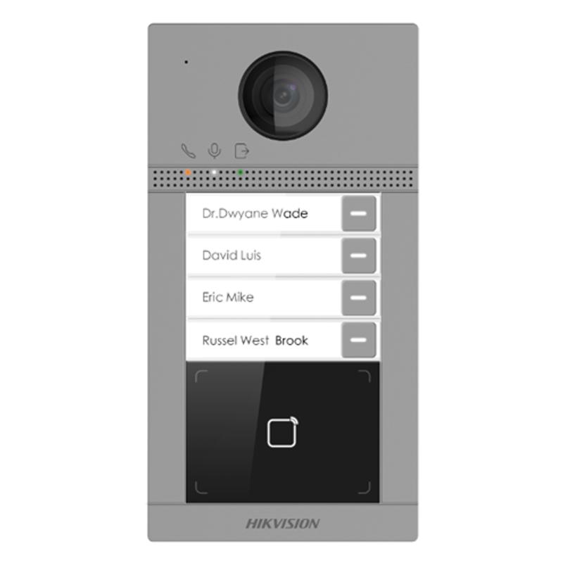 [HIK-DS-KV8413-WME1] Videoportero IP PoE con app Hik-Connect, soporte para 4 departamentos y 2 puertas